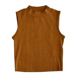 GB GIRLS Ribbed Mock Turtleneck Sleeveless Top Small Nwot